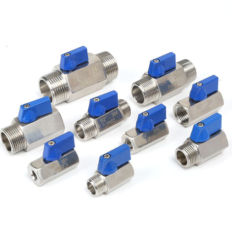 Blue plastic Handle Sanitary Mini Ball Valve